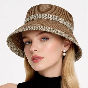 Chic Brown Bucket Hat with Stylish Band